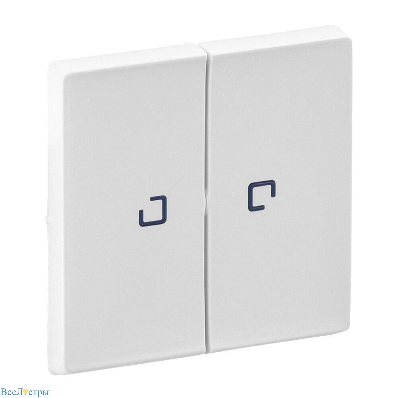 лицевая панель legrand valena life выключателя двухклавишного с подсветкой белая 755220