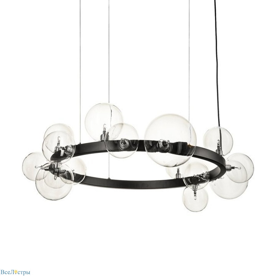 люстра delight collection art deco bubble 8828p/s black/clear 