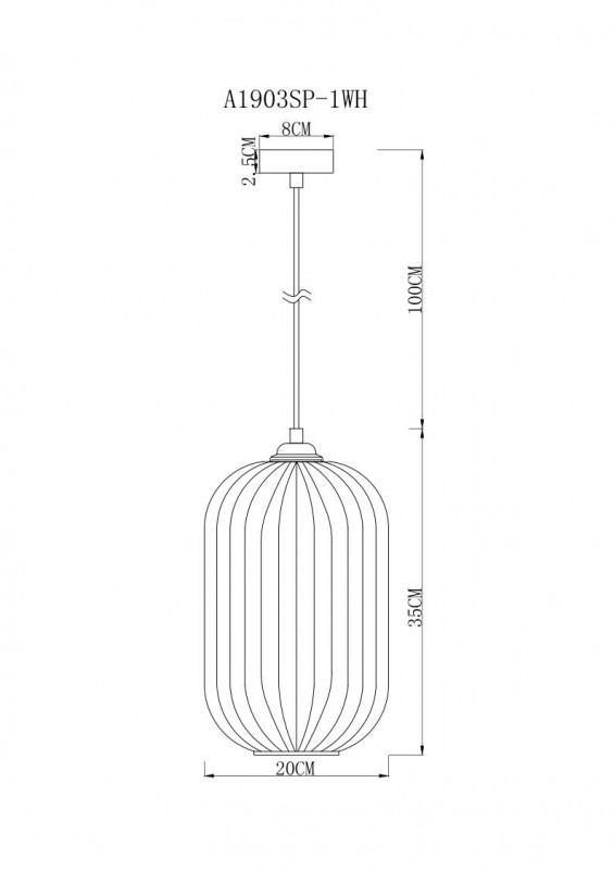 подвесной светильник arte lamp a1903sp-1wh