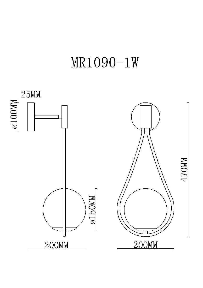 бра myfar florenz mr1090-1w