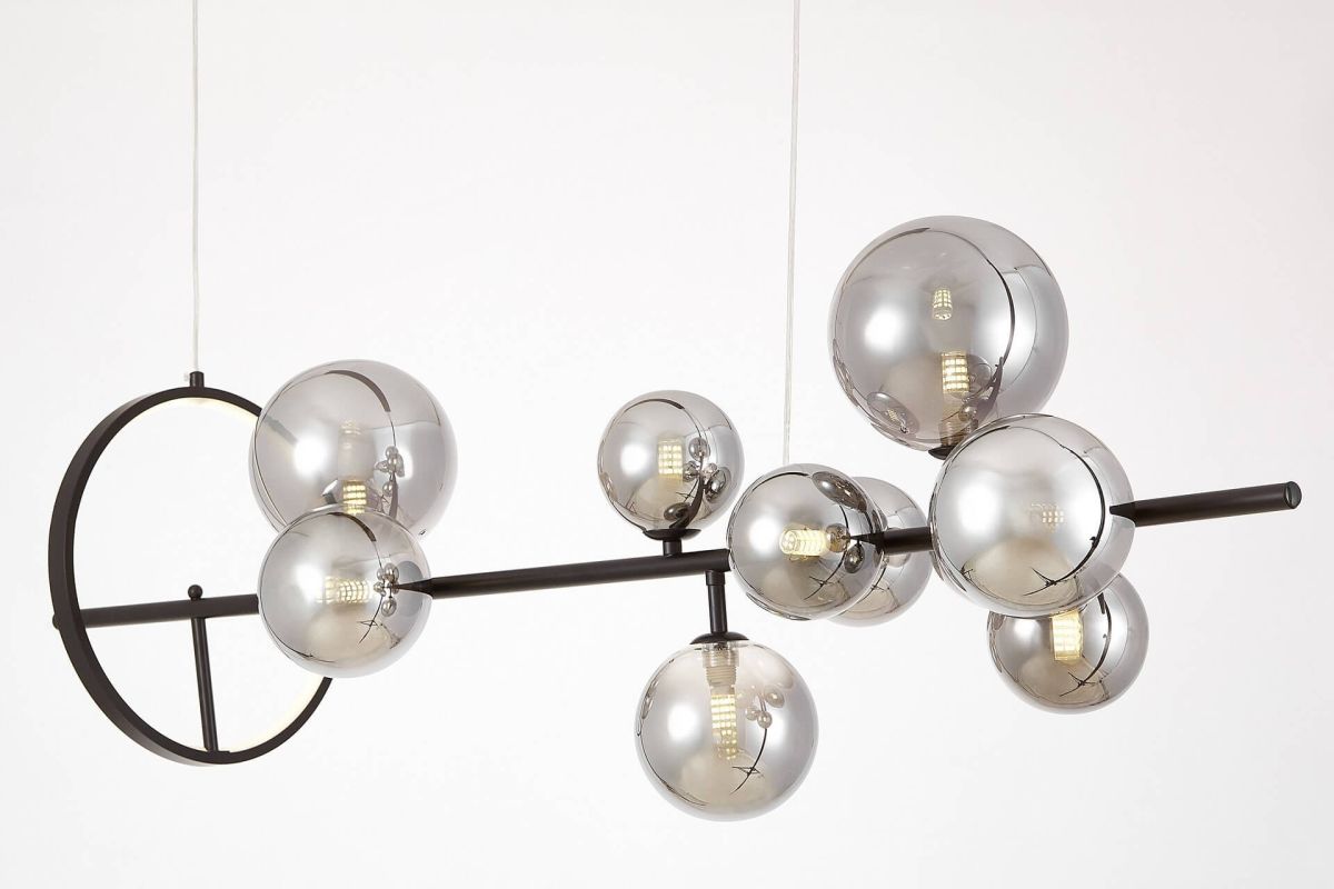 подвесной светильник lumina deco ldp 7033-10 bk+gy