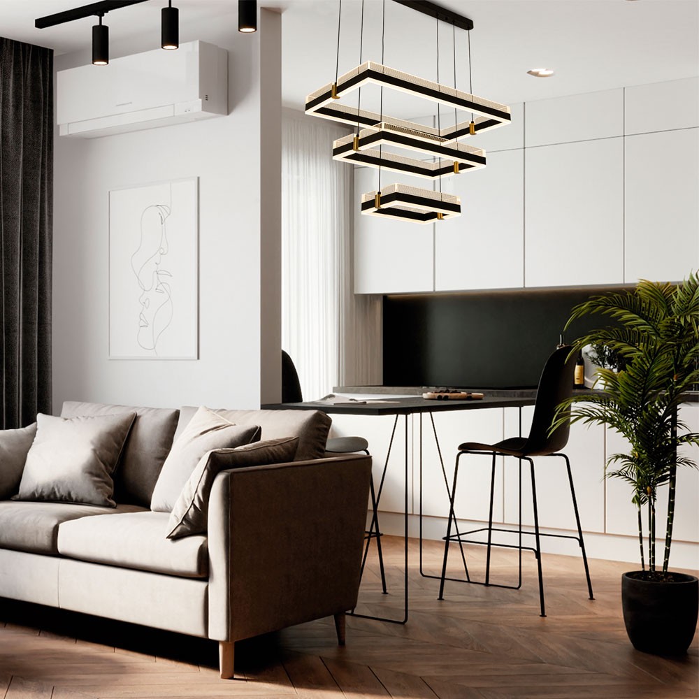 подвесная люстра led4u l7800-700 bk