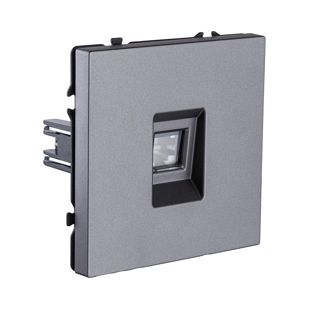 розетка ethernet rj45 cat.6, серый kollinger eclipse ec-017gy