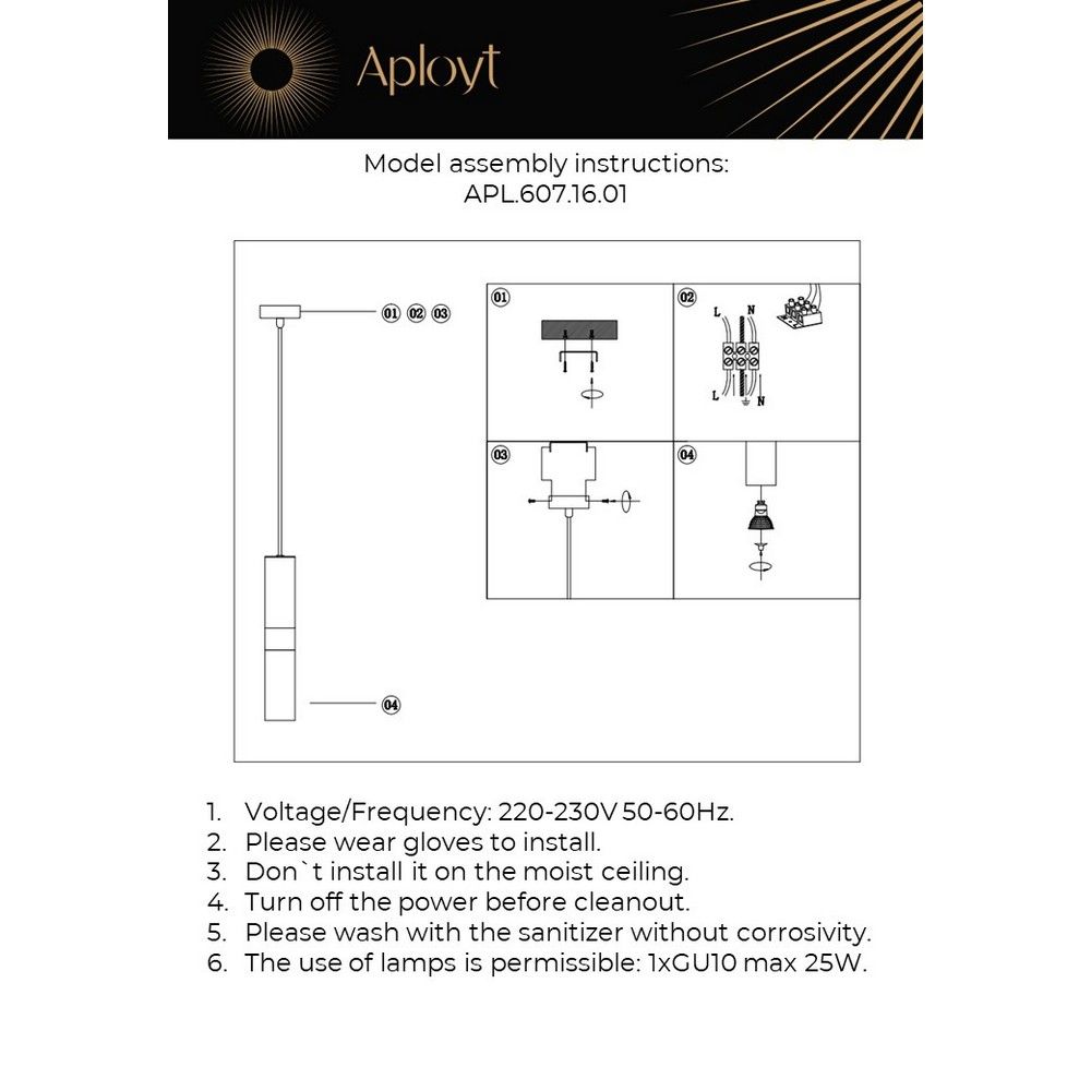 подвесной светильник aployt mireil apl.607.16.01