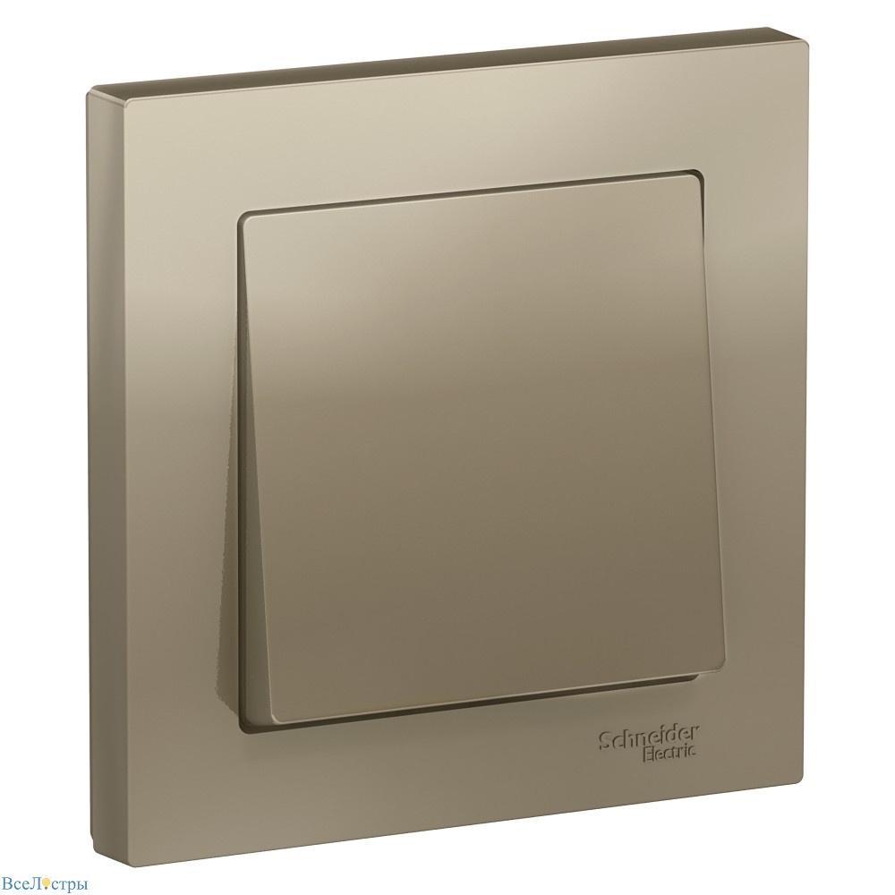 выключатель 1-клавишный сх.1, 10ах systeme electric atlasdesign шампань atn000512