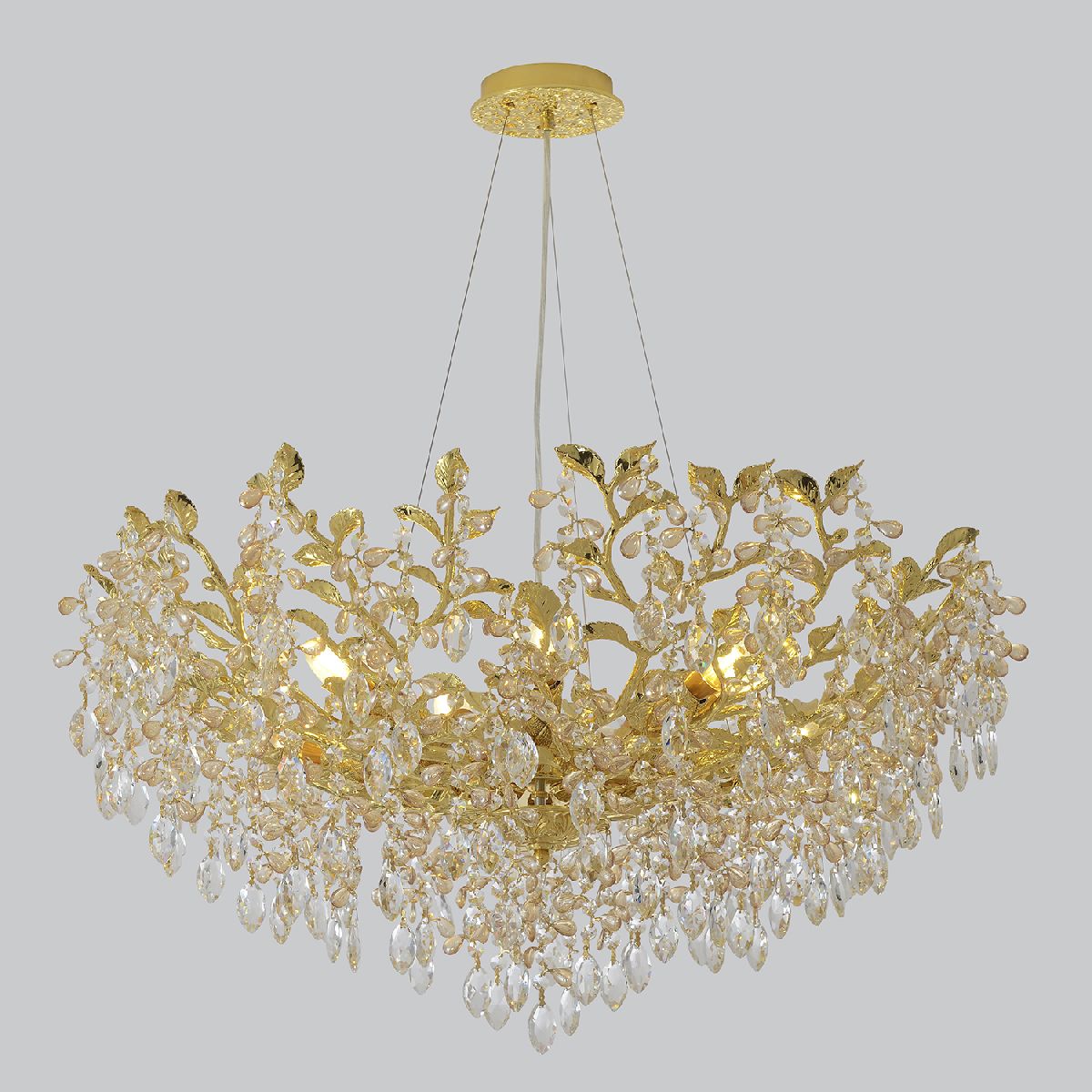 подвесная люстра crystal lux eden sp10 gold