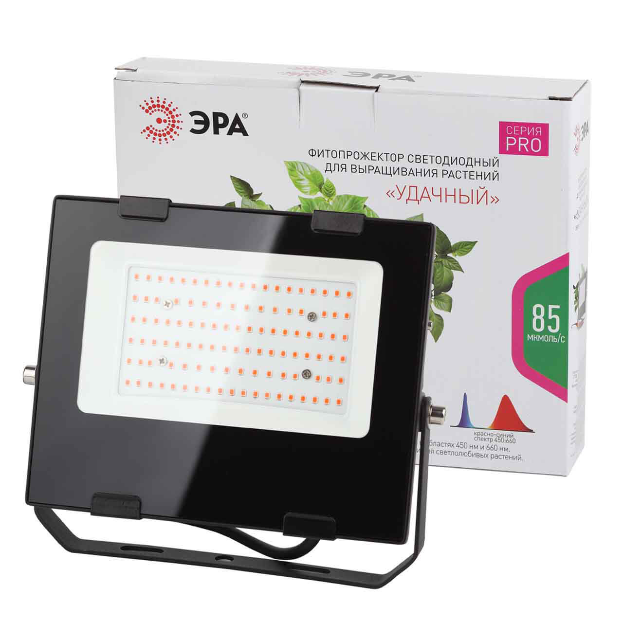 фитопрожектор для растений эра fito-50w-rb-led б0046368