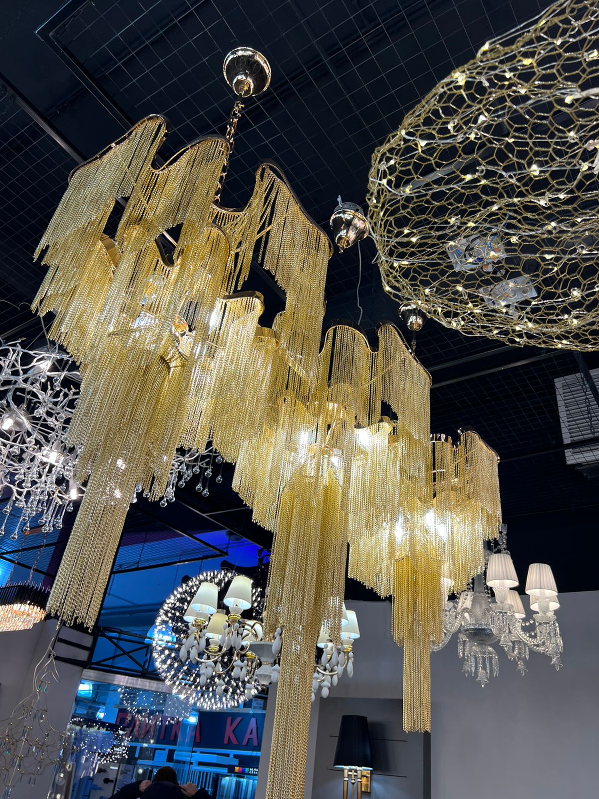 подвесная люстра loft it stream 10208/800 gold