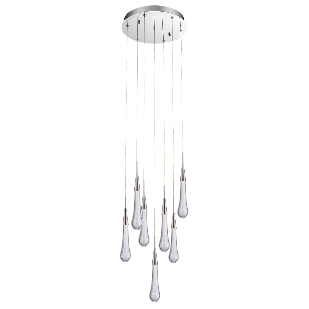 подвесной светильник delight collection pour md2060-7a satin nickel