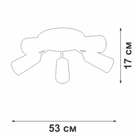 потолочная люстра vitaluce v3762-1/5pl