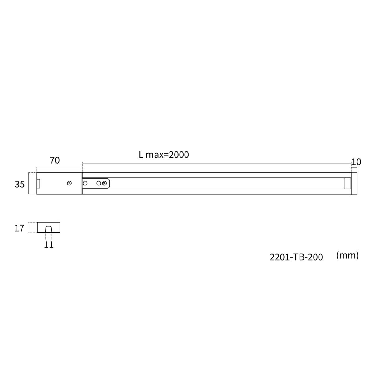 шинопровод однофазный накладной favourite practica 2201-tb-200