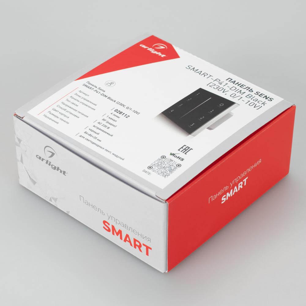 панель управления arlight sens smart-p41-dim black 028112