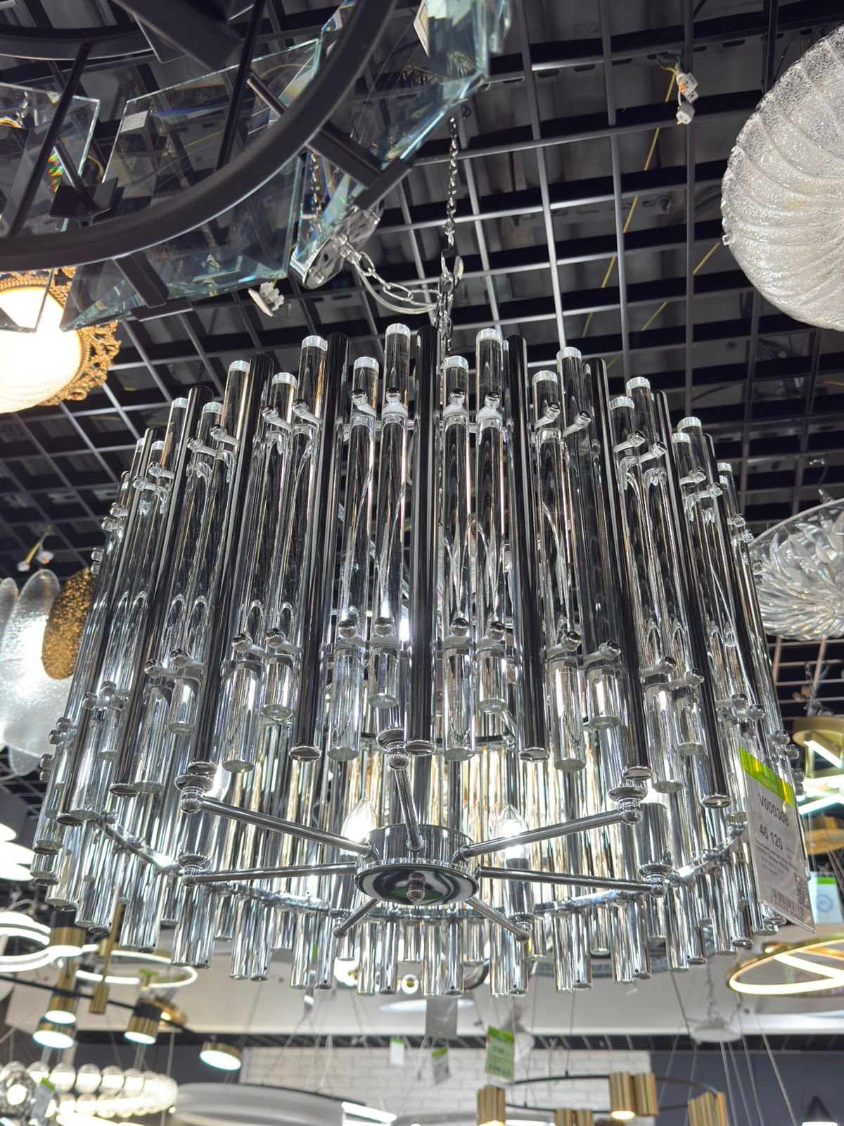 подвесная люстра indigo violino 12025/5p chrome v000307