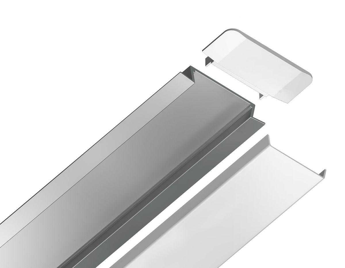 встраиваемый профиль с рассеивателем ambrella illumination gp1100al