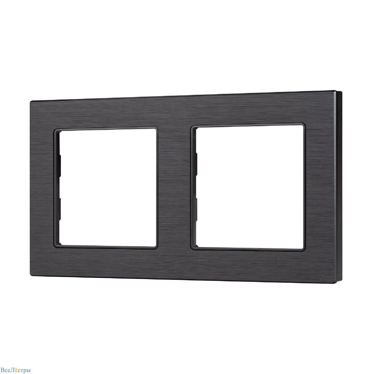 рамка двухместная arlight frm-presto-als-2-bk 043855