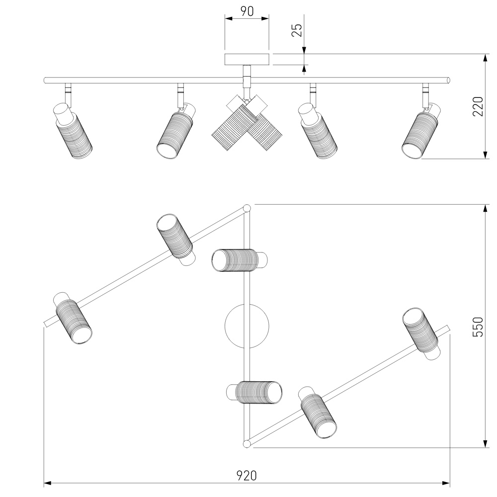 спот eurosvet мэдиссон 20043/6 сатин-никель