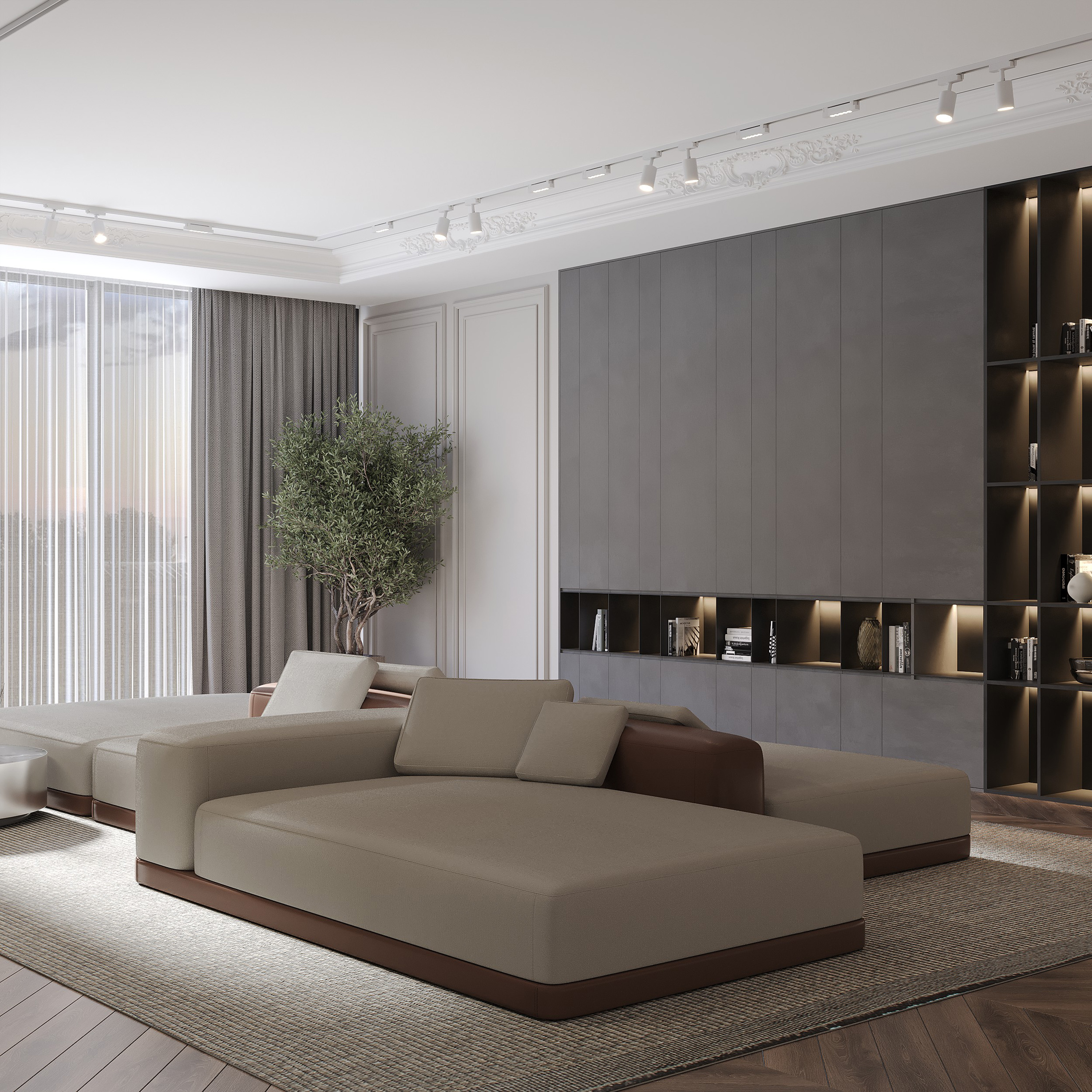 шинопровод накладной skylite hsbl_0027 однофазный 220в-2м, белый