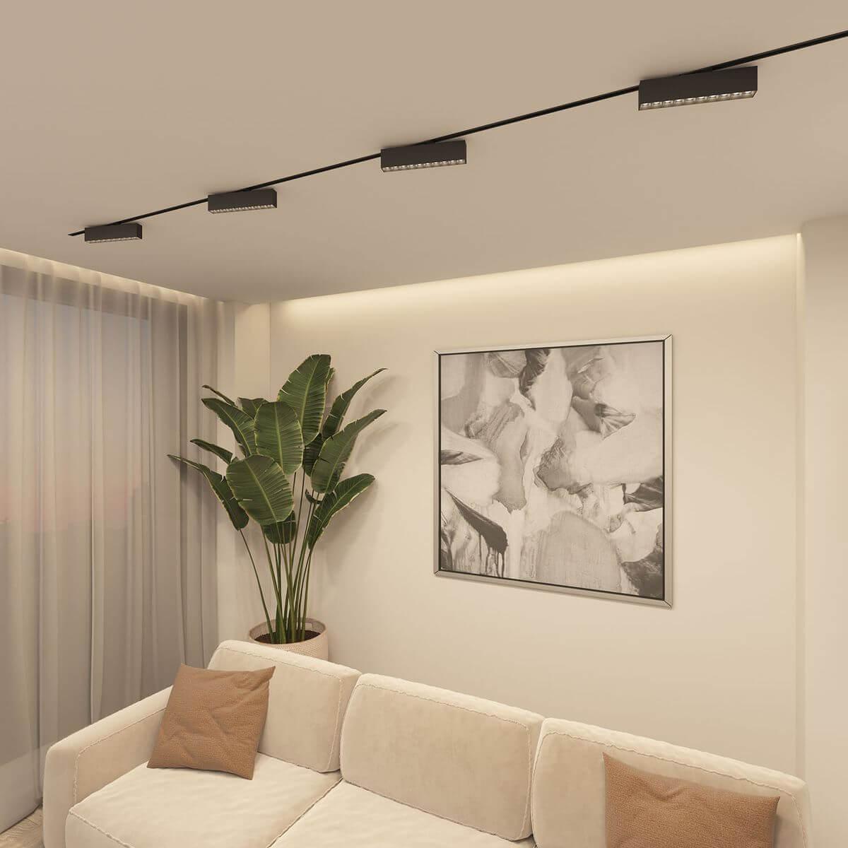 трековый светодиодный светильник denkirs edder dk6444-bk