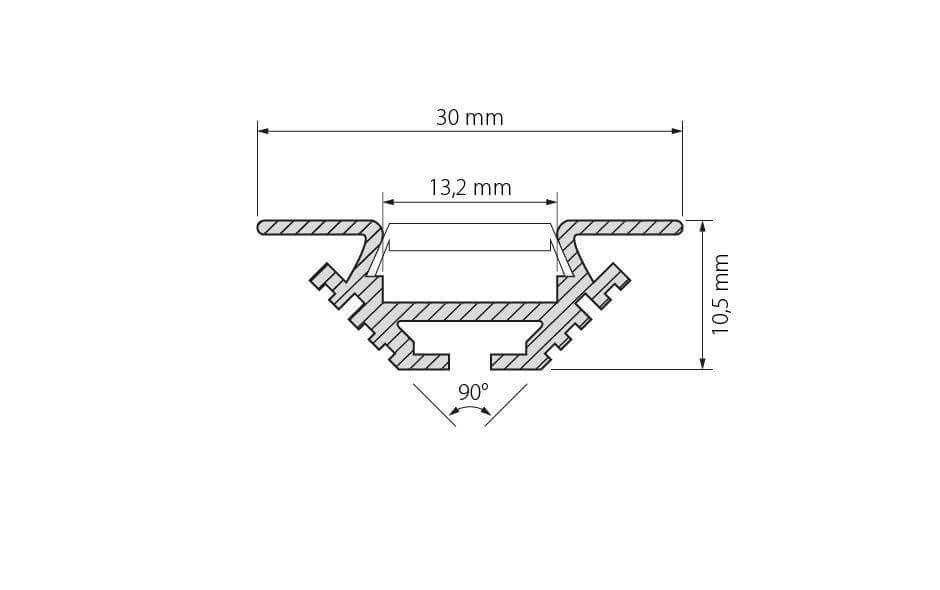 профиль arlight phs-v-2000 anod 013212