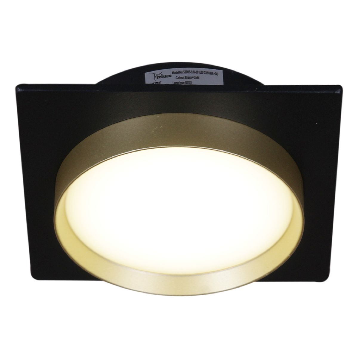 встраиваемый светильник reluce 53005-9.0-001ld gx53 bk+gd