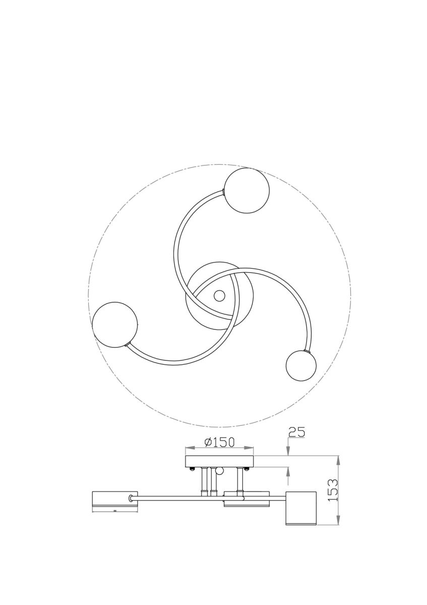 потолочный светильник freya tibo fr6048cl-l6b
