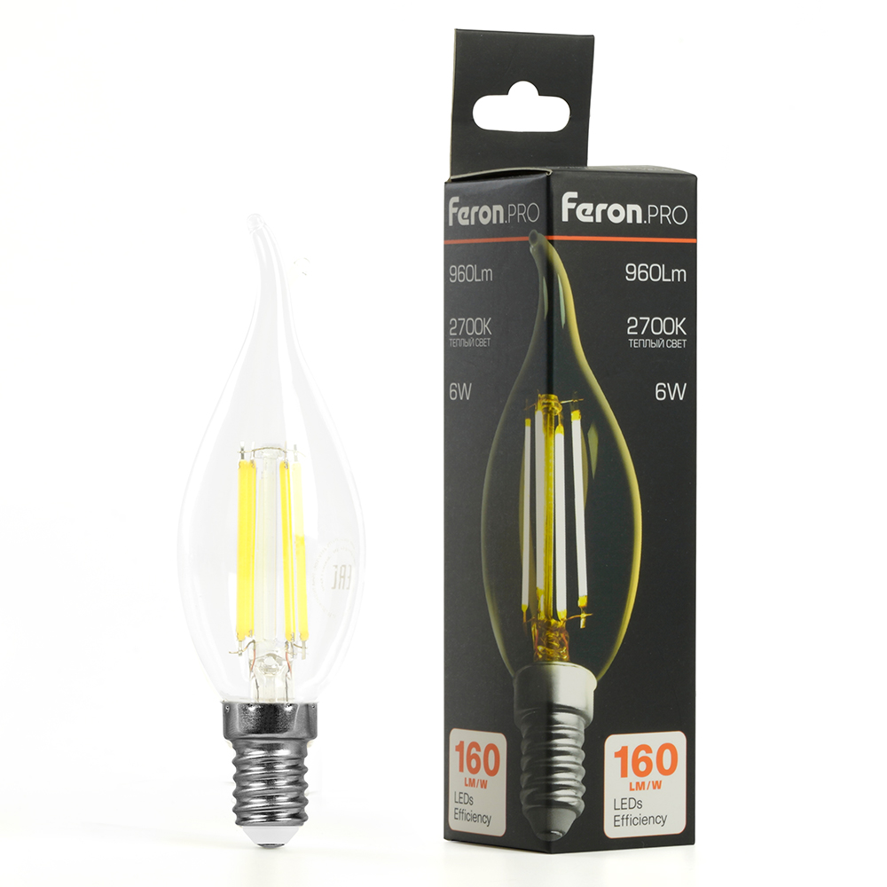 лампа светодиодная feron lb-1216 e14 6w 2700k 51262