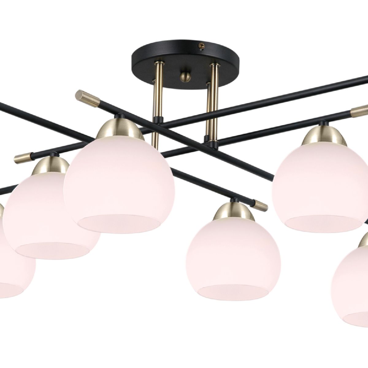потолочная люстра illumico il0446-8csq-24 bk ab libra