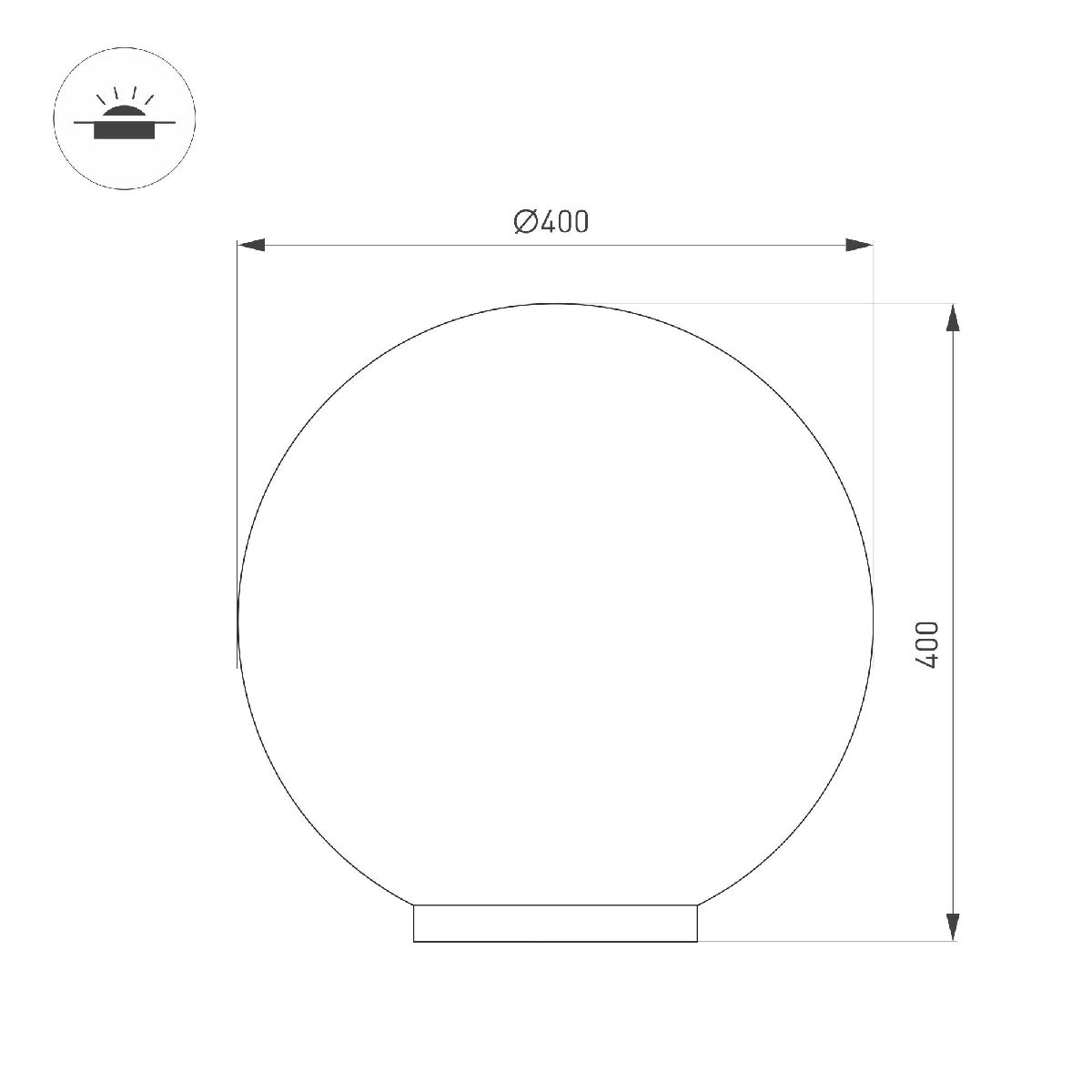 ландшафтный светильник arlight kt-globe-r400-12w warm3000 051028