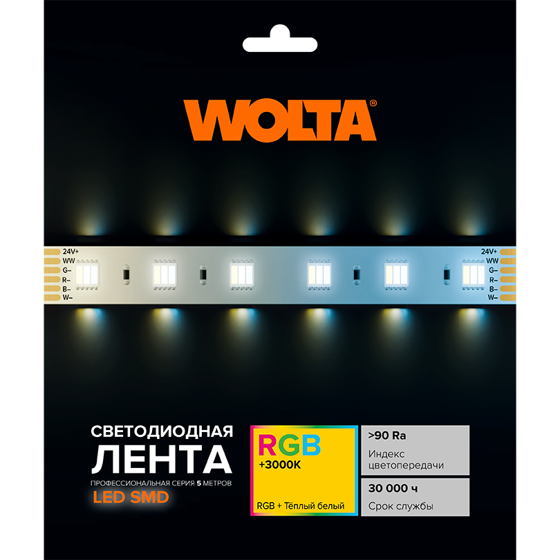 светодиодная лента wolta wls5050-14,4w/rgbw-3000/24h60-01