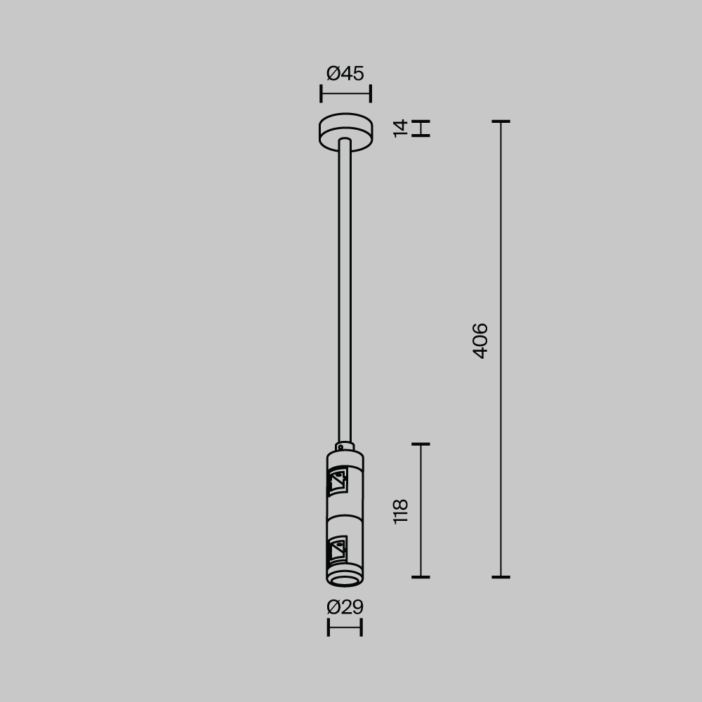 крепление потолочное двойное maytoni flarity tra158c-d1-bs