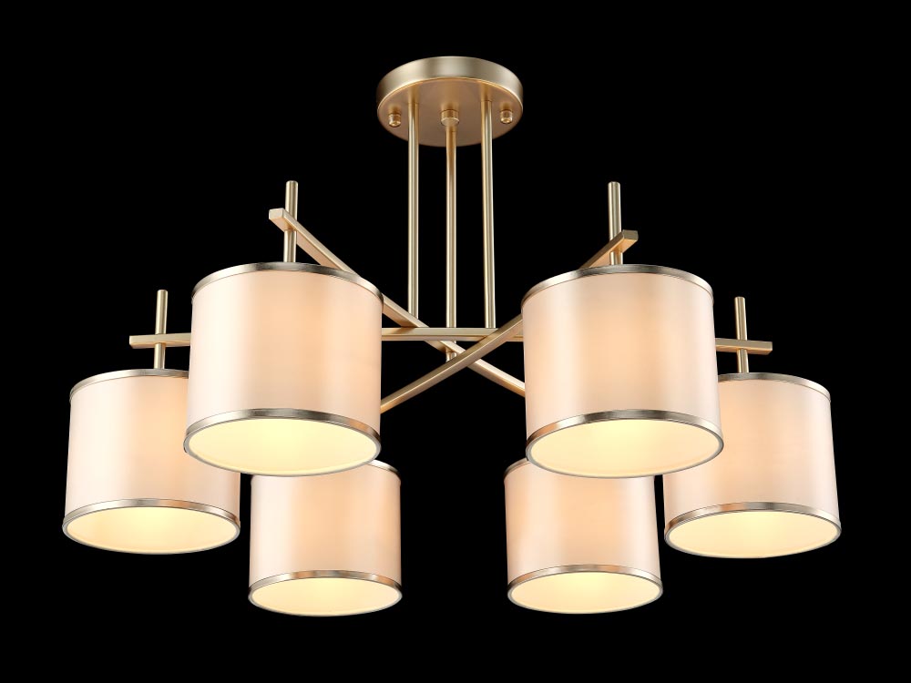 потолочная люстра crystal lux sergio pl6 gold