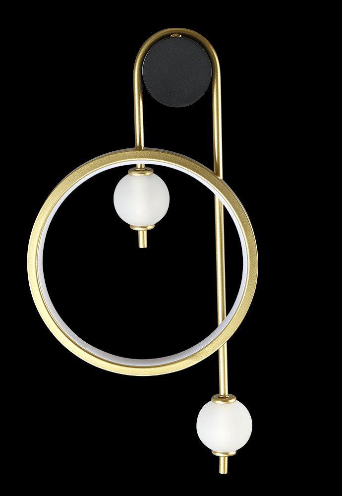бра crystal lux rodrigo ap20w led black/gold