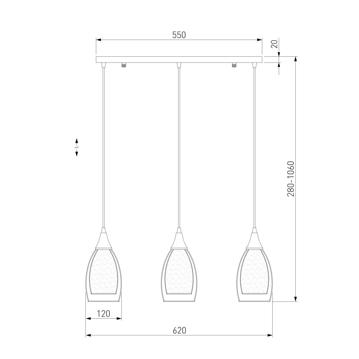 подвесной светильник eurosvet cosmic 50285/3 золото