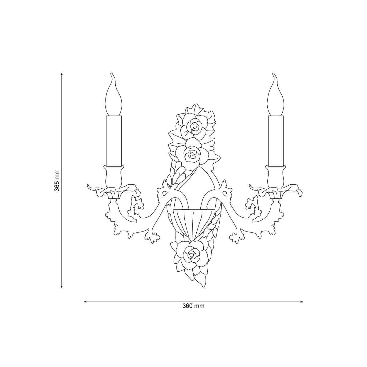 бра lucia tucci fiori di rose w1770.2