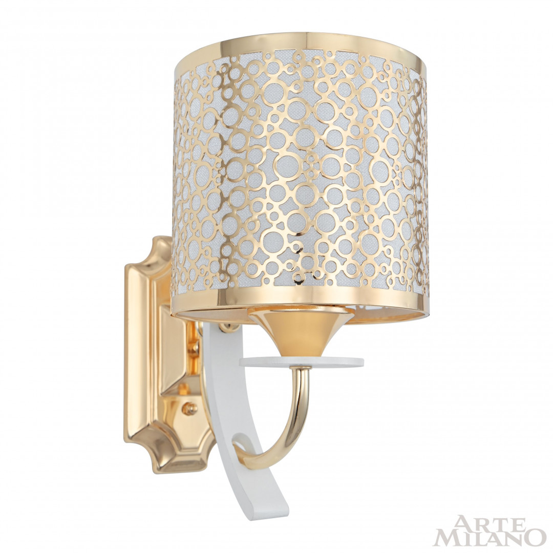 бра arte milano florentia-6067 306067/1w wh/gd