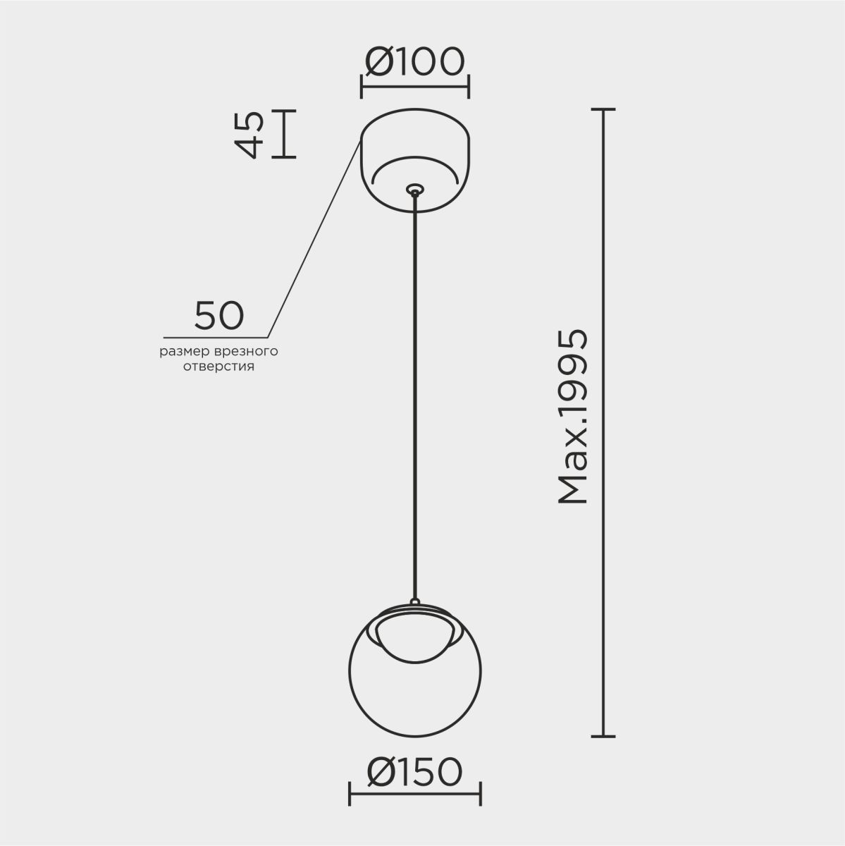 подвесной светильник modelux ml.2338.150 bk-gd
