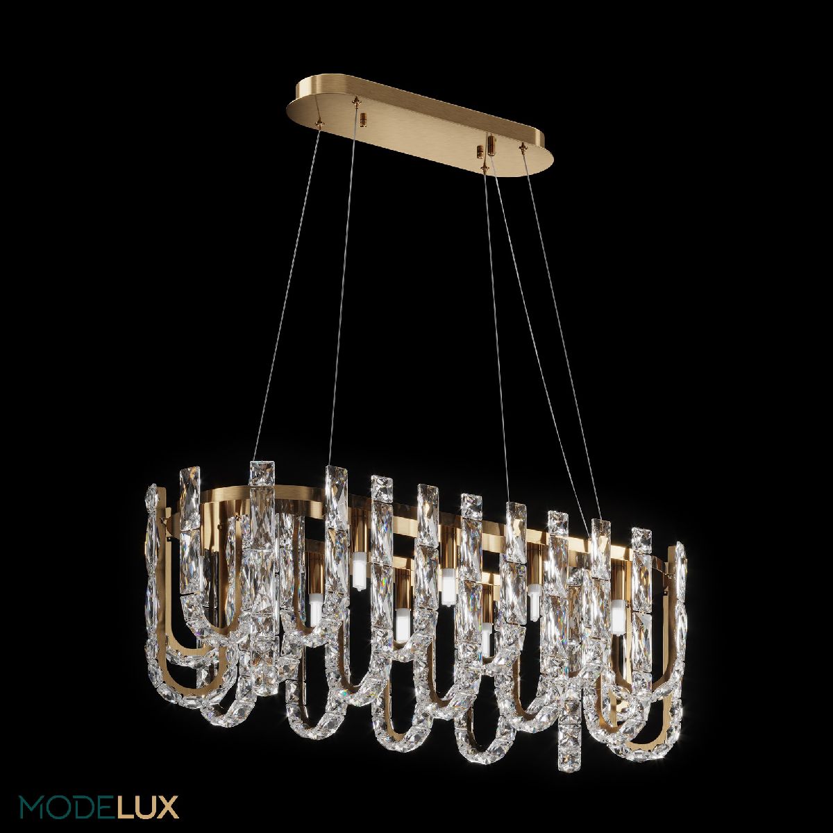 подвесная люстра modelux ml.6621.12 bs