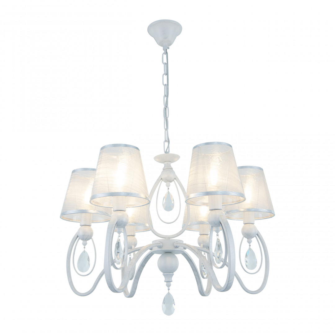 подвесная люстра arte milano 347203/6 wt+sl