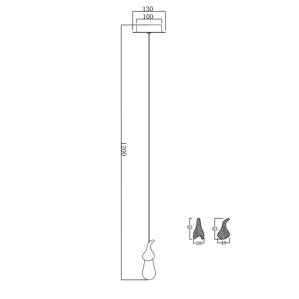 подвесной светильник delight collection seed omg07287-1 c2 gold