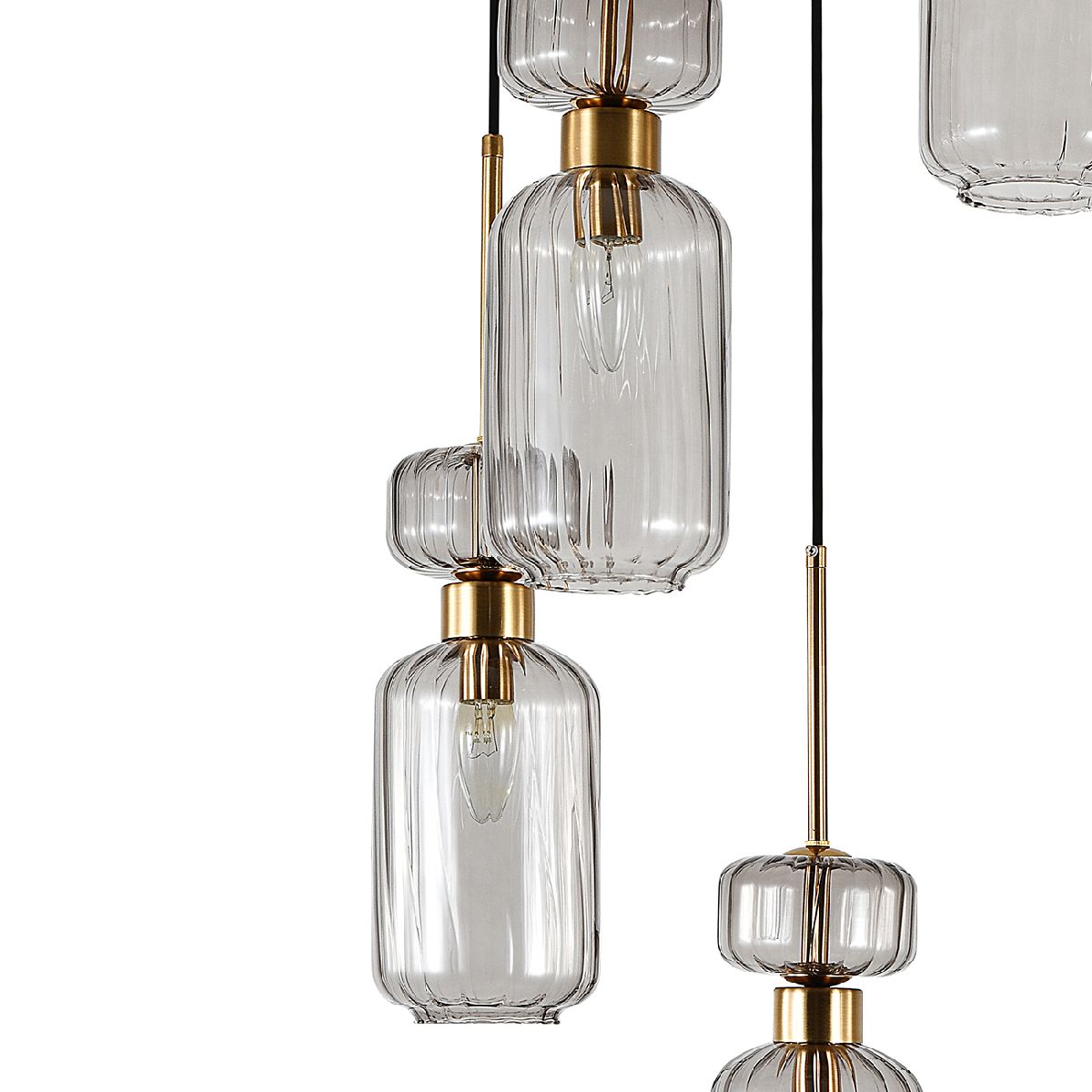 каскадная люстра escada gloss 1141/5s smoke