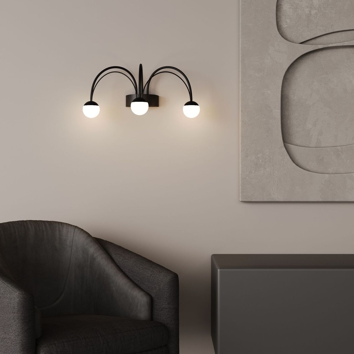 бра eurosvet ragno 90031/3 черный a070274