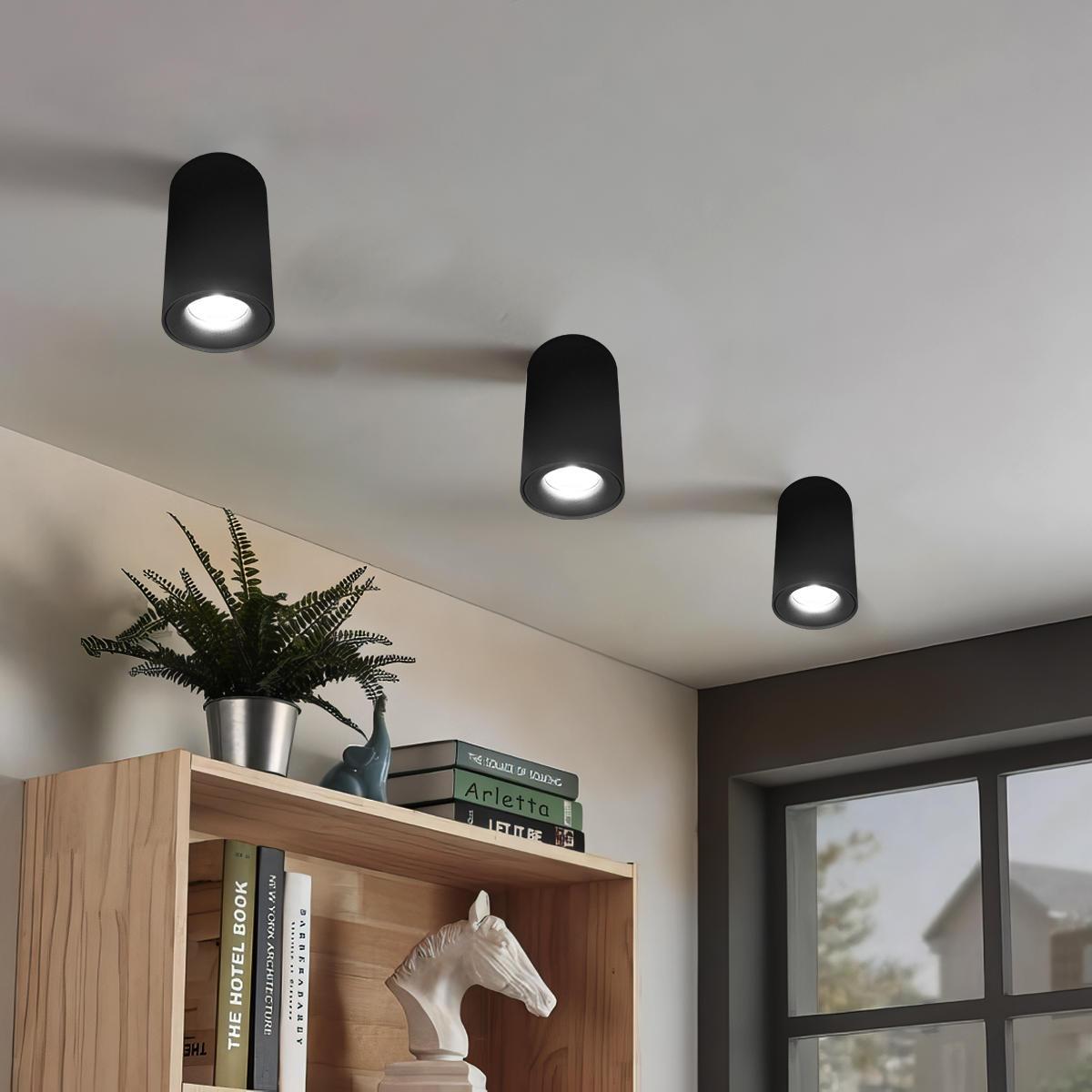 потолочный светодиодный светильник loft it tictac 10220 black 4000k