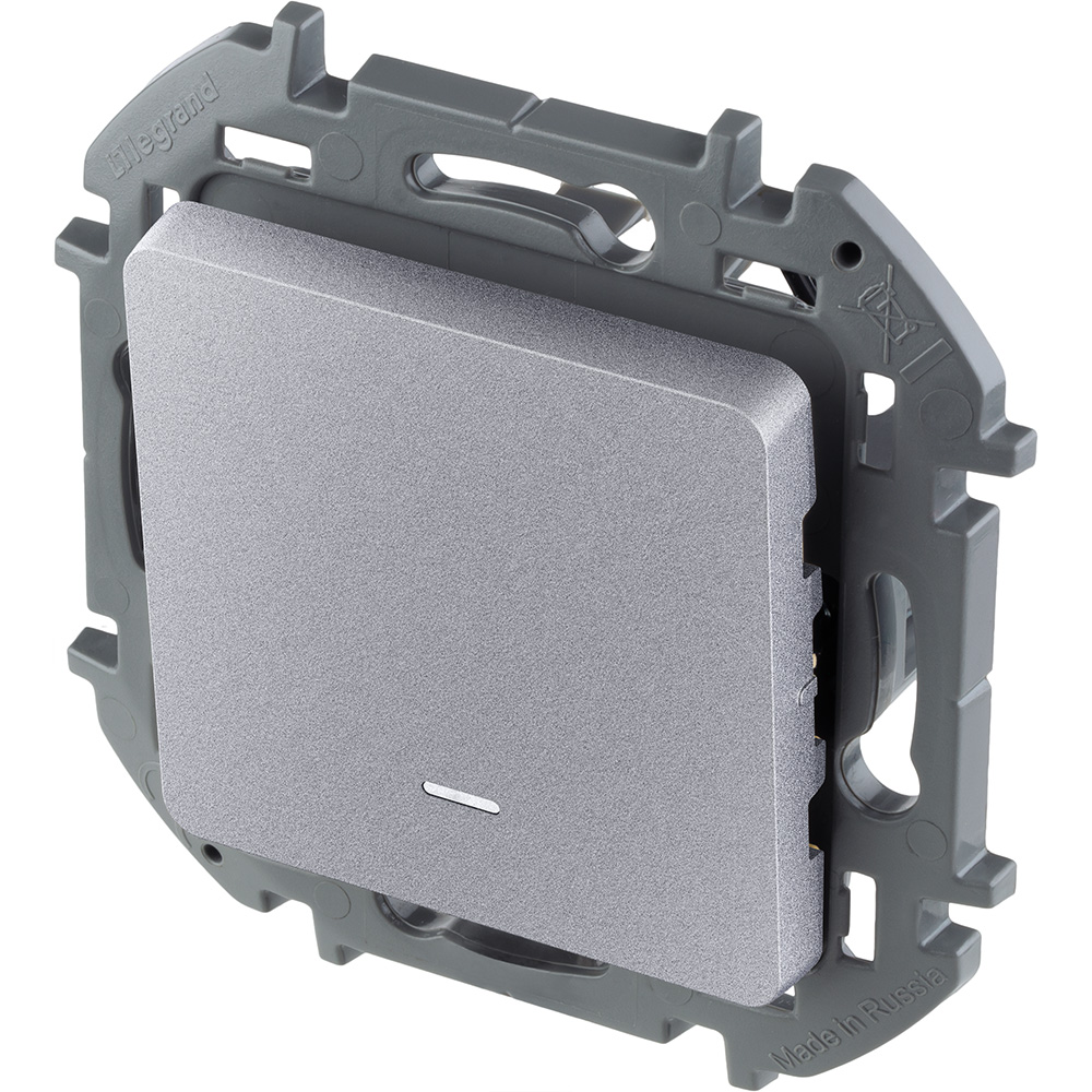 выключатель одноклавишный с подсветкой/индикацией legrand inspiria 673612