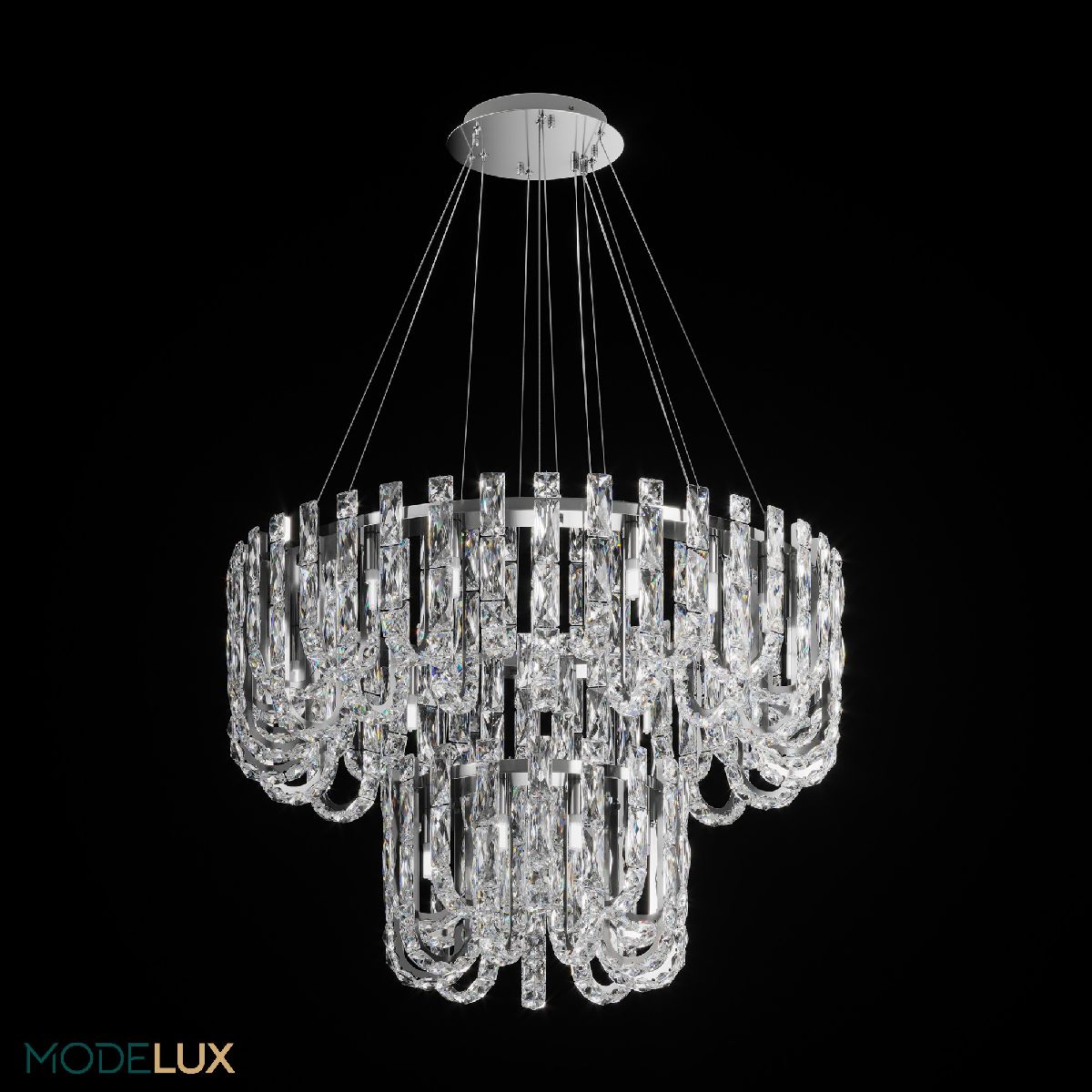 подвесная люстра modelux ml.6621.28 cr
