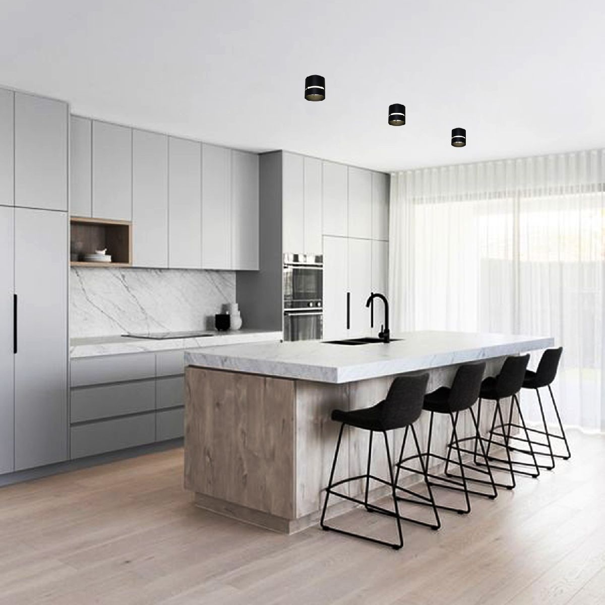 накладной светильник reluce 53017-9.5-001mn gx53 bk