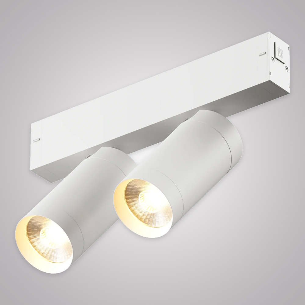 трековый однофазный светильник am group am528 wh-220v-2x10w smart