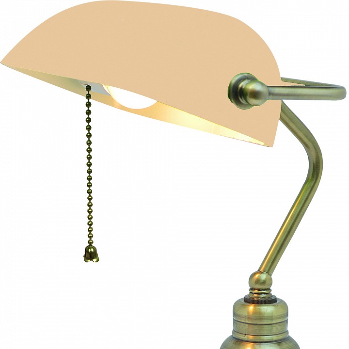 настольная лампа офисная arte lamp banker a2493lt-1ab