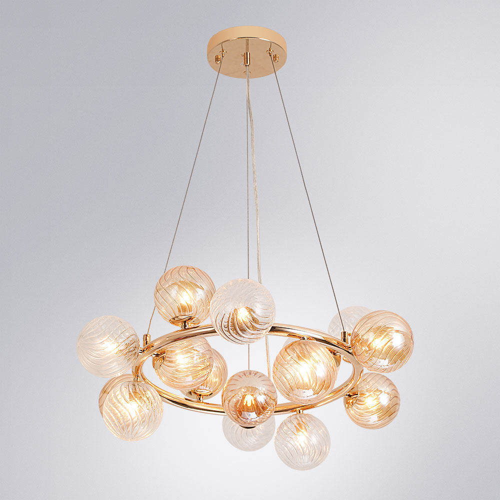 подвесная люстра arte lamp etereo a5261lm-15go