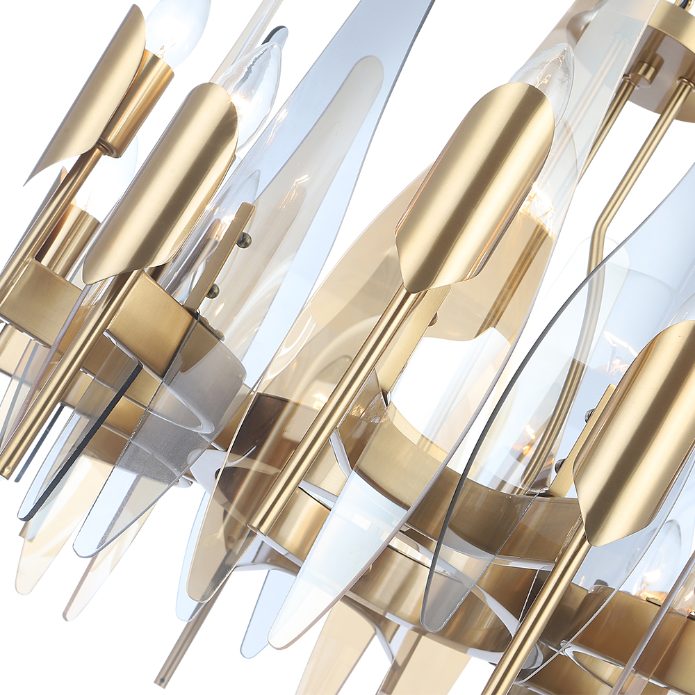 подвесная люстра crystal lux casa sp-pl12 brass