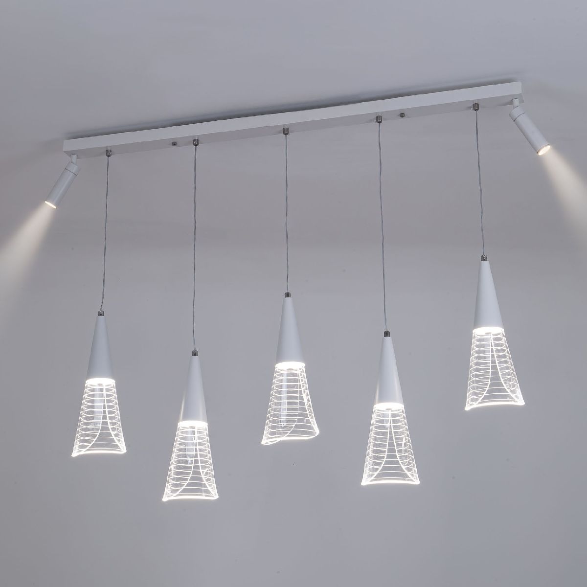 подвесная люстра led4u l7105-7 wт